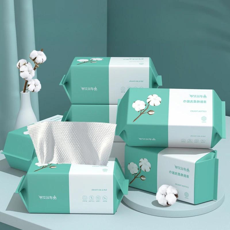Serviettes Nettoyantes Visage Jetables 20x15cm Coton Épais Texturé Perlé Doux Double Usage Sec/Humide Démaquillage Soin de la Peau Serviette Salon de Beauté 100pcs/50pcs/Paquet
