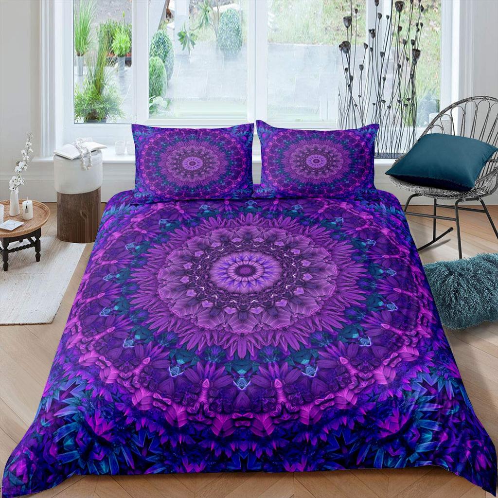 Tie Dye Comforter Cover Boho Psychedelic Duvet Cover For Kids Boys Girls Teens Bohemian Gypsy Exotic Spiral Bedspread Cover