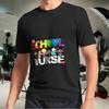 Men's and Women's T-shirts Elementary School Registered Nurse Back