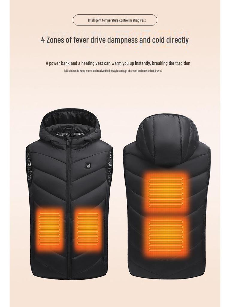 Children's Electric Heating Vest: Intelligent, Full-Body Warmth with Ten-Zone Heating for Outdoor Use.