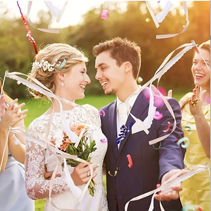 4pcs   European and American Wedding Color Ribbon Magic Wand Magic Wand Ribbon Decal Decoration Party Wedding Supplies