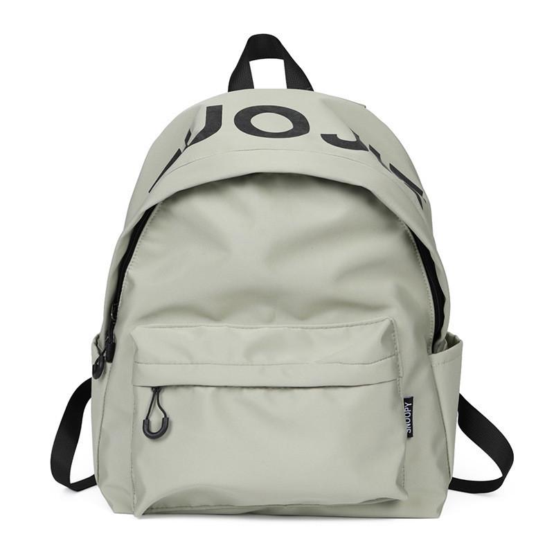 Solid Color Fashionable Letter Pattern Lightweight Neutral Backpack Outdoor For