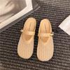 Popular fashion outer wear hollow bag head half slippers women's summer 2025 new versatile flat-bottomed mesh sandals