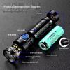 Rechargeable Ultra-Bright Eight-Eyed Monster Flashlight with Red Warning Light for Outdoor and Household Use