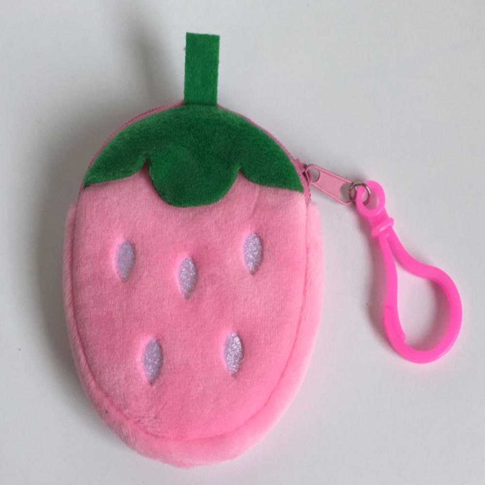 With Hook Plush Wallet Pouch Watermelon 8CM Coin Pouch Super Soft Pluhs Coin Purse For Kids