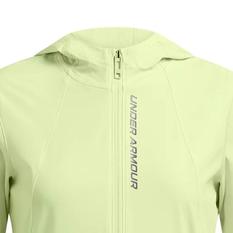 Under Armour Storm Letter Print Versatile Comfortable Hooded Long Sleeve Jacket Women Jackets Light-Green 1377043-383
