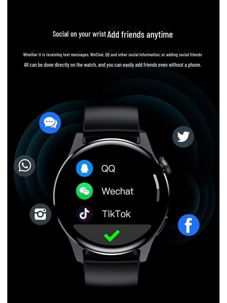 GT8 Smart Sports Watch: Waterproof Smartwatch with Heart Rate, Blood Pressure & Oxygen Monitoring, Plus Offline Payment Capability.