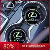 2026 Autocollants Intérieurs Chauds 2 Pièces Logo Porte-gobelet Tapis Silencieux Laser Accessoires Pour Lexus F SPORT ES RX NX LS UX LM LX GX