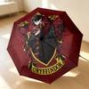 Gryffindor Pride 8 Ribs 3Fold Black Glue Uv Protection Umbrella Sun Protection Rainproof Compact Folding Umbrella For Travel Daily Use C9241942