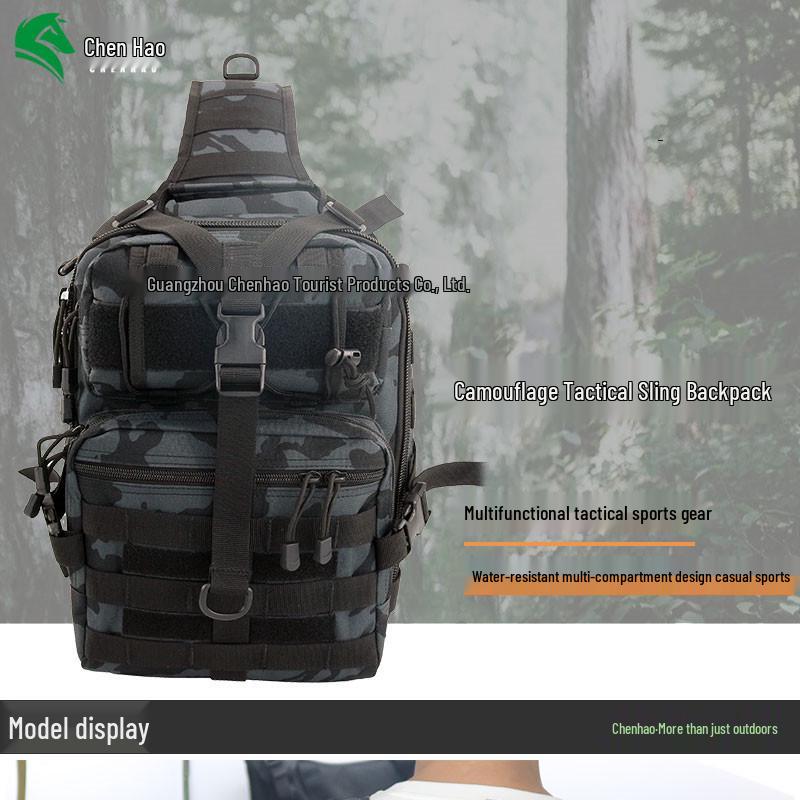 Chenhao Tactical Single Shoulder Backpack: Camouflage Sling Bag for Outdoor and Travel