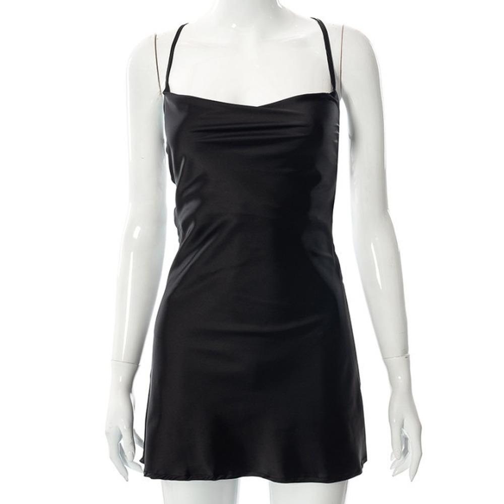 

МОДНОЕ мини-платье с лентой, на шнуровке, на бретельках, чистое цветное вечернее клубное элегантное платье с открытой спиной и без бретелек, сексуальное элегантное платье для женщин S чёрный