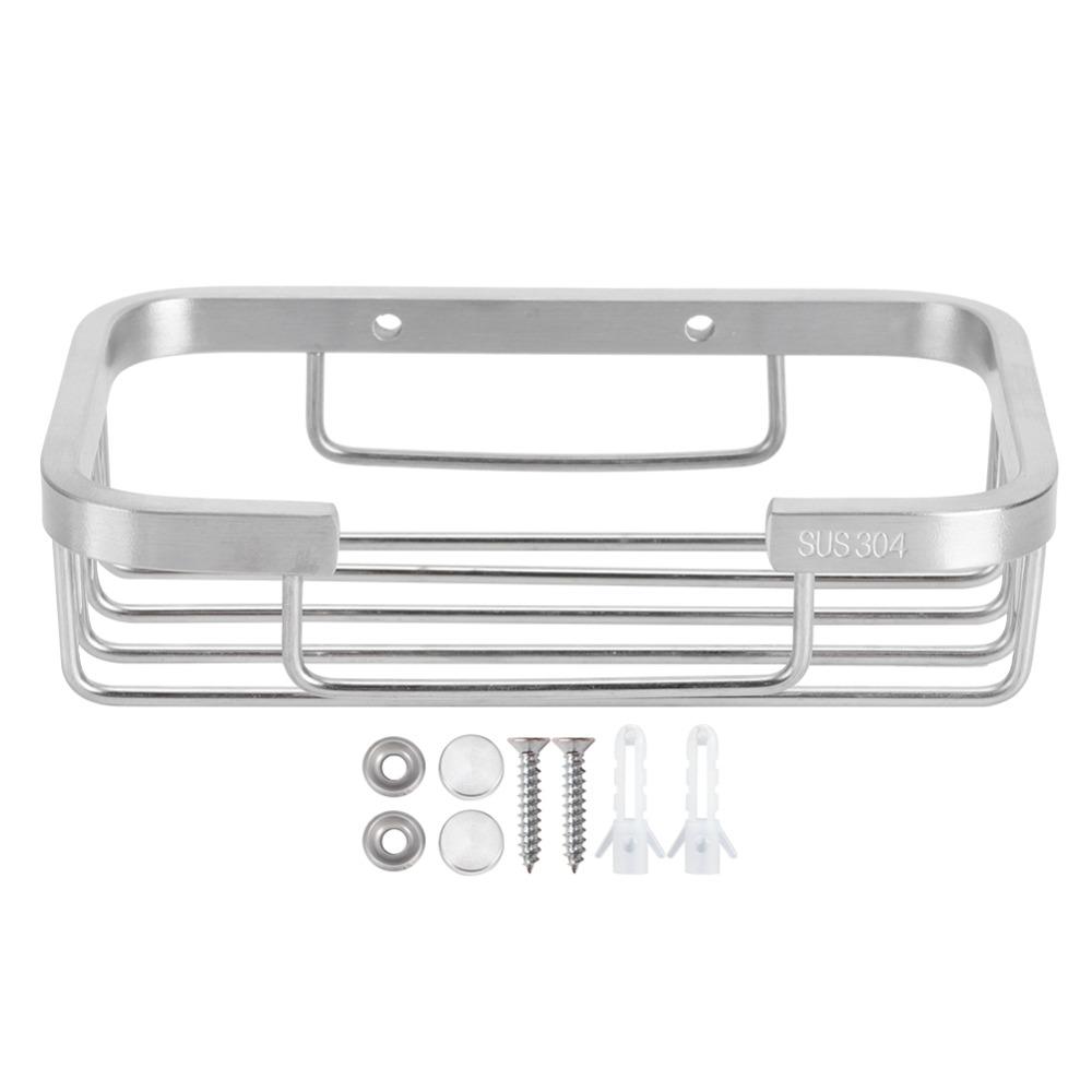Silver Soap Rack Stainless Steel Soap Organizer Box Modern Soap Dish Bathroom Kitchen Washroom