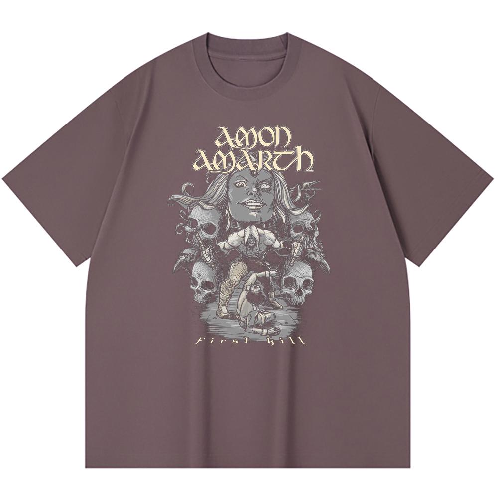 230 Gsm 100% Cotton Heavy Metal T-Shirt Rock Band Popular Music Print Unisex Heavy Cotton T Shirt