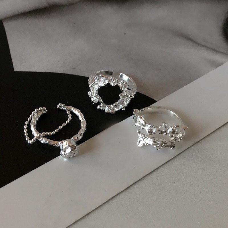 Stylish Copper Geometric Ring For Women With Adjustable Open Design And Trendy Elements