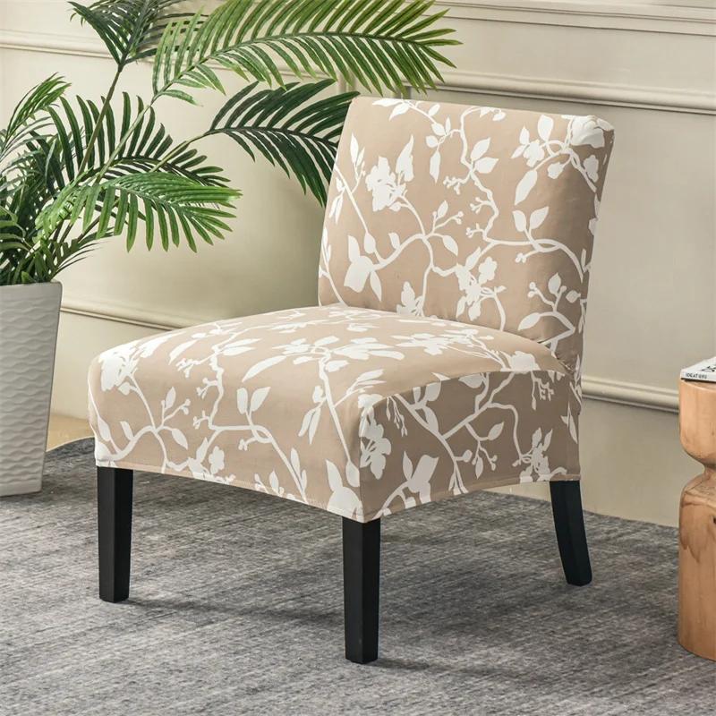 Weihnachtsdruck Akzent Ärmelloser Stuhlbezug Einzelsofa Hocker Überwurf Nordisch Stretch Stuhlbezüge Elastischer Couchschoner Bezug