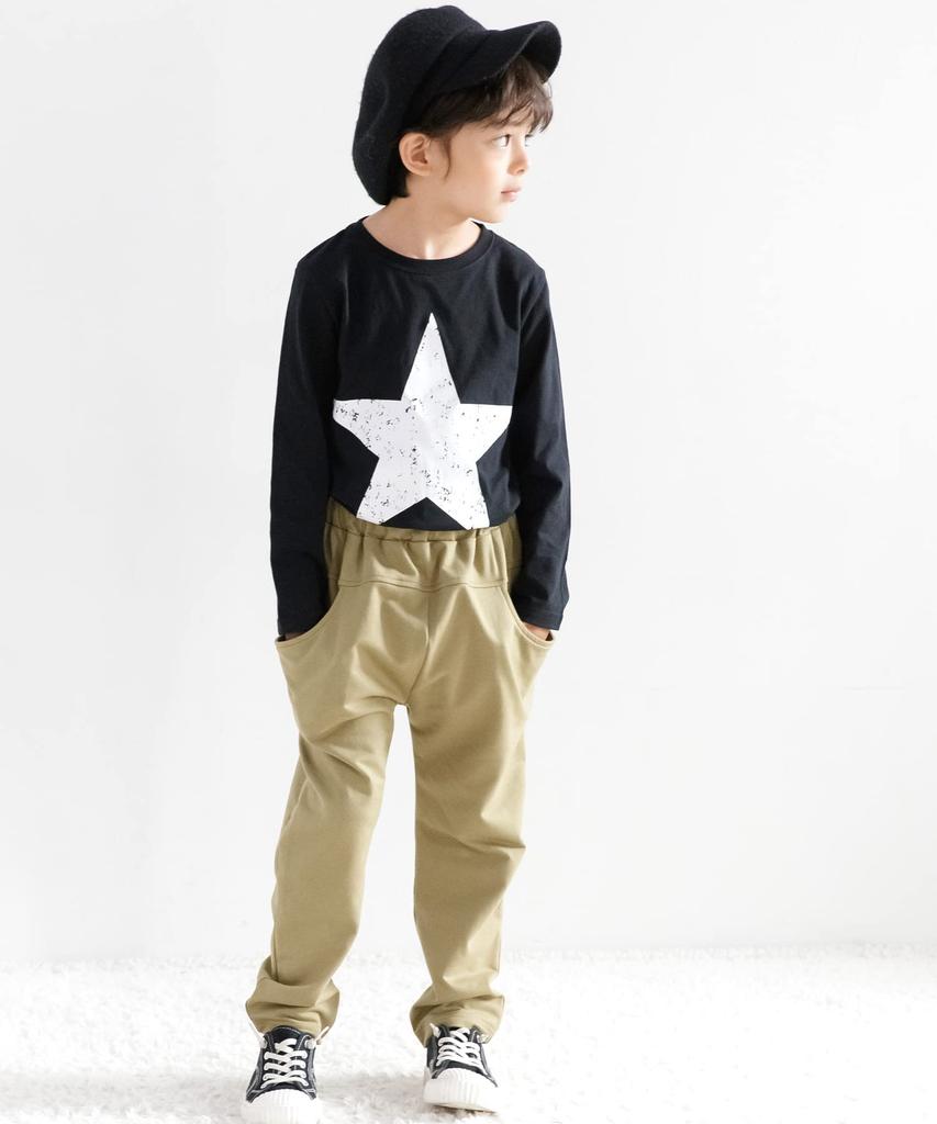Bee Print Size x Black T-Shirt, Girls, Boys, Kids, Spring, Autumn, Winter, taa05043, 140cm, 07.BIGSTAR