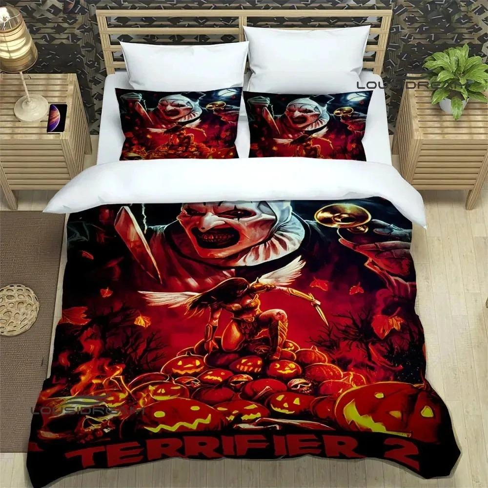 Terrifier Horror Printed Bedding Sets Exquisite Bed Supplies Set Duvet Cover Bed Comforter Set Bedding Set Luxury Birthday Gift