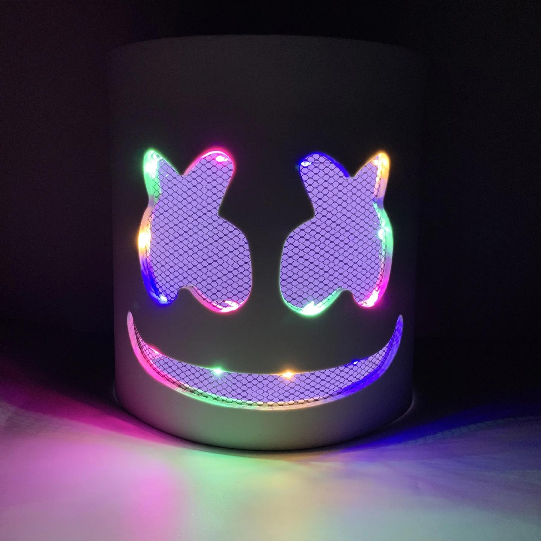 LED Marshmallow Maskas Gaismas Pilnas Sejas
