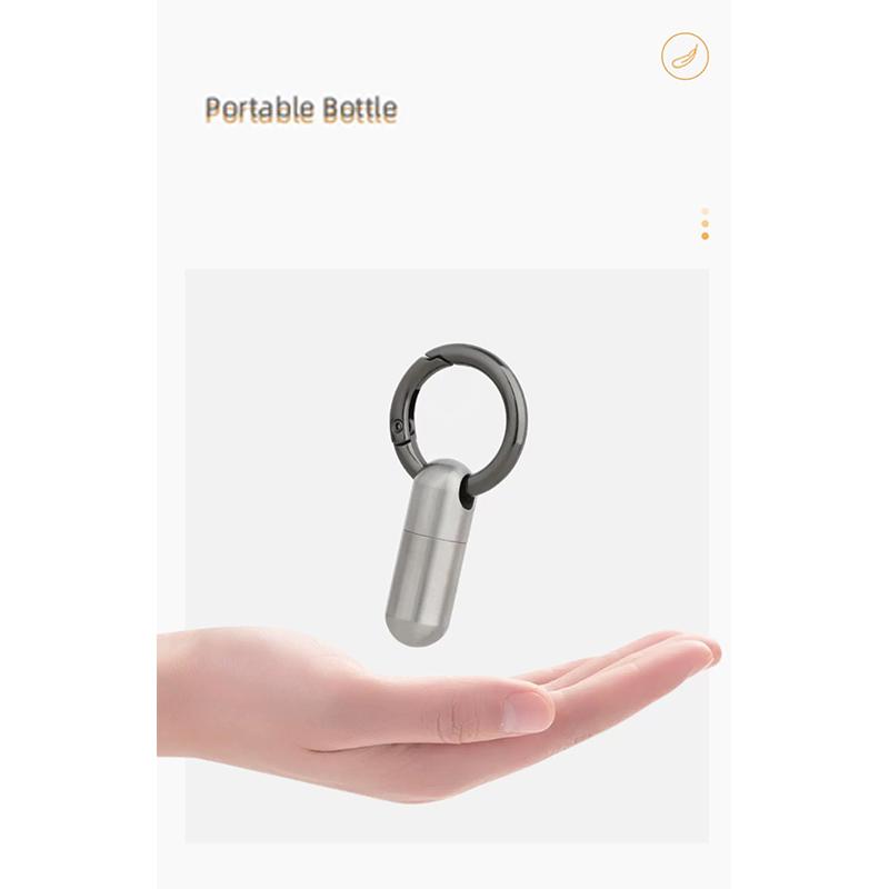 Mini Stainless Steel Sealed Capsule Waterproof Pill Box Camping Firstaid Pendant Travel Outdoor Portable Pill Case