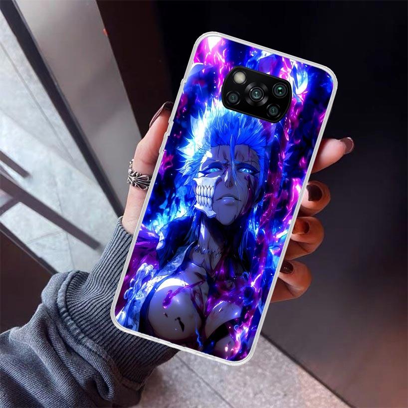 Grimmjow 6 Bleach Phone Case For Xiaomi Poco X7 X6 X5 Pro F7 Ultra Redmi 15C 15 13 13C 12 12C 10 10A 10C 9 9A 9C 9T Shell Poco X