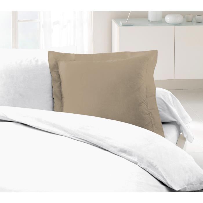 LOVELY HOME Set of 2 Pillowcases 100% Cotton 63x63 Cm - Beige