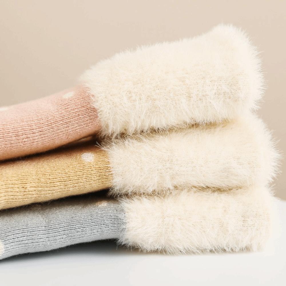 2 Pairs Thickened Warm Baby Winter Socks Breathable Newborn Socks Toddler Stockings  for 0-3 Years