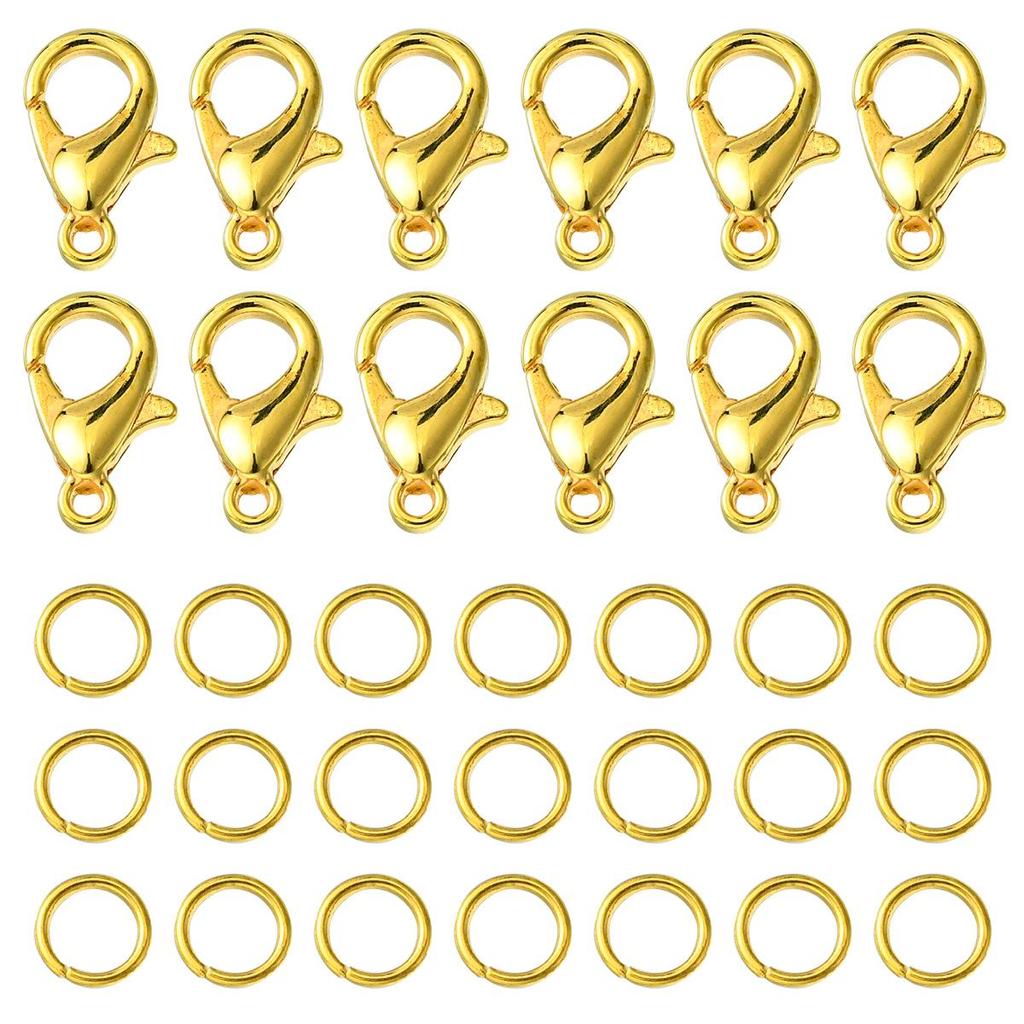 Multicolor Zinc Alloy Lobster Clasp & Jump Ring Set for DIY Bracelet & Necklace Jewelry