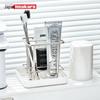stainless steel countertop electric toothbrush holder with drainage