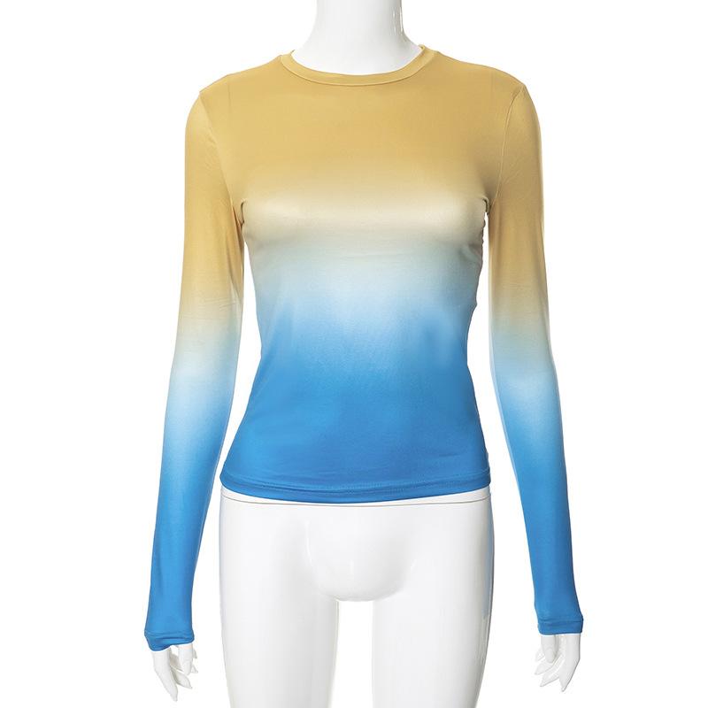 Women's Fashion Casual Long Sleeve O-Neck T-shirts and Tops