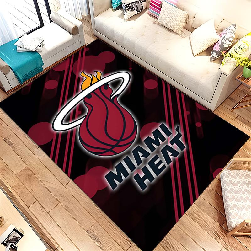 Miami Heat (5) Rug Suitable For Living Rooms Bedrooms Computer Rooms Dining Areas And Placement Under Tables And Chairs Also An Ideal Choice For Offic