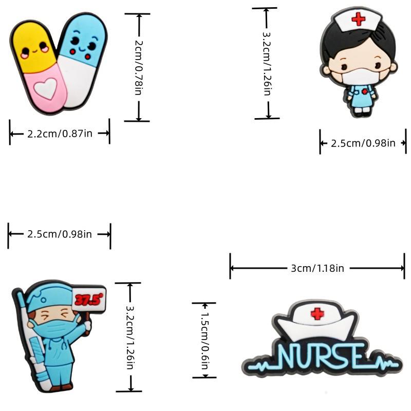 Cross-border Medical Clog Shoe Buckles: Nurse's Day Garden Decorations