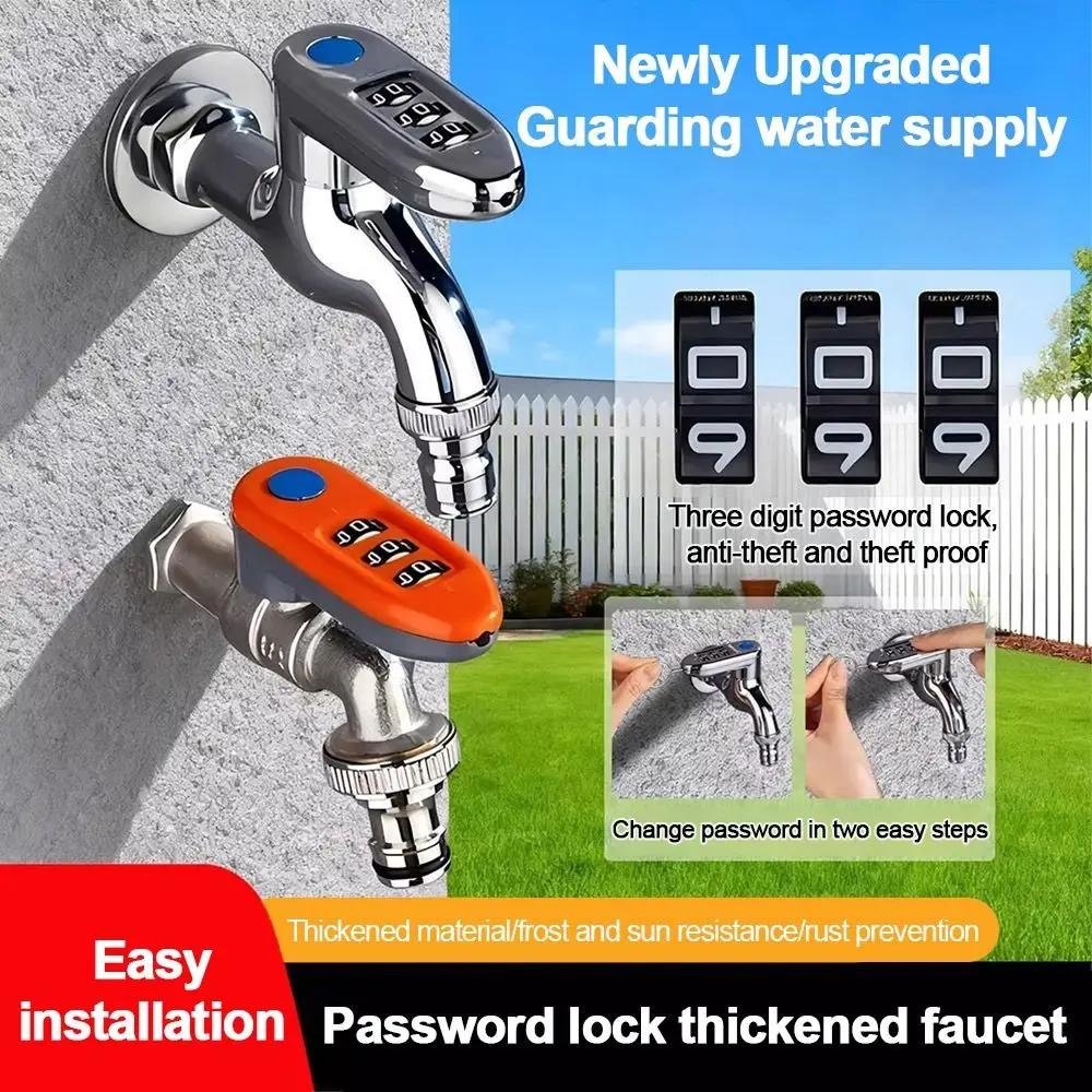 Kreatives Metall-Zahlenschloss Wasserhahn Diebstahlschutz 1/2 Zoll Gewinde Hähne Passwortschloss Sicherheitsschloss Gartenwasserhahn Öffentliche Plätze