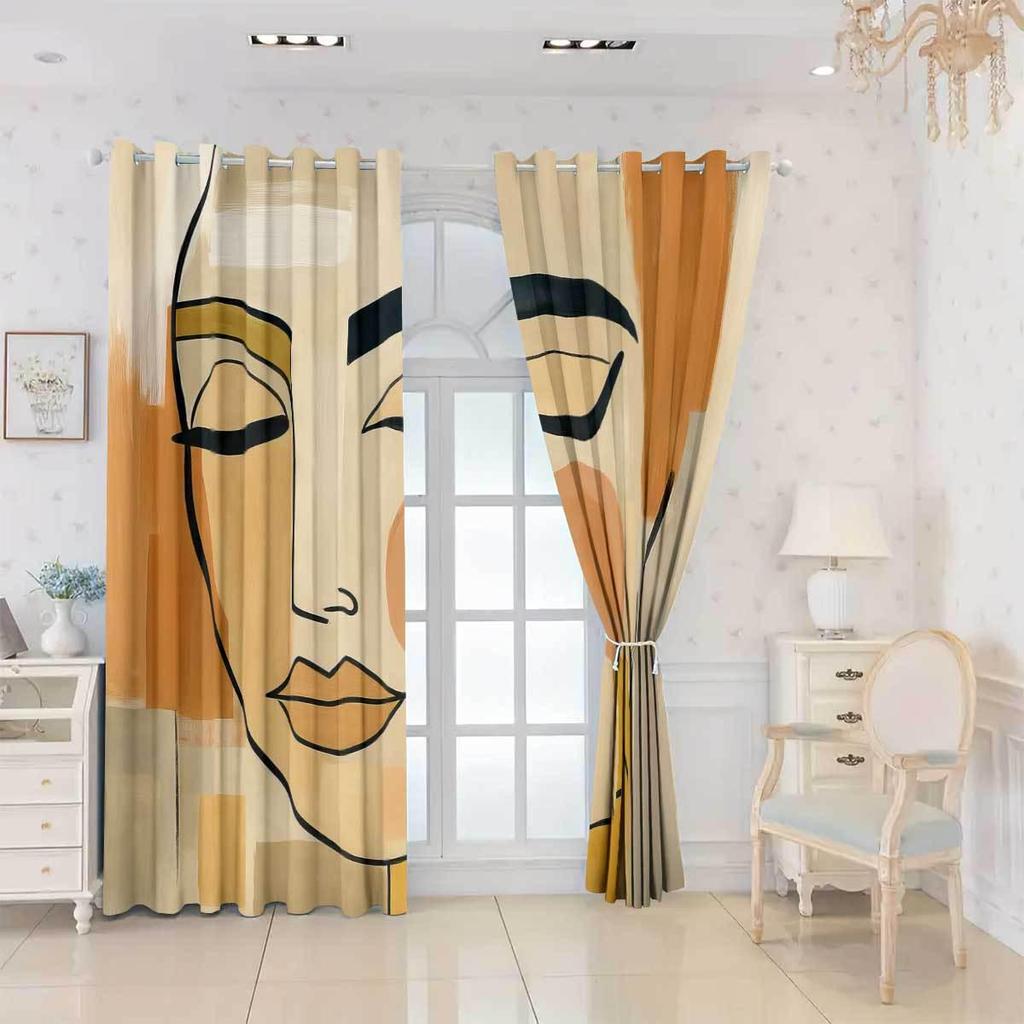 Ballet Girl High-Precision Blackout Curtains - Custom Digital Print, Thickened Polyester, Sun Protection