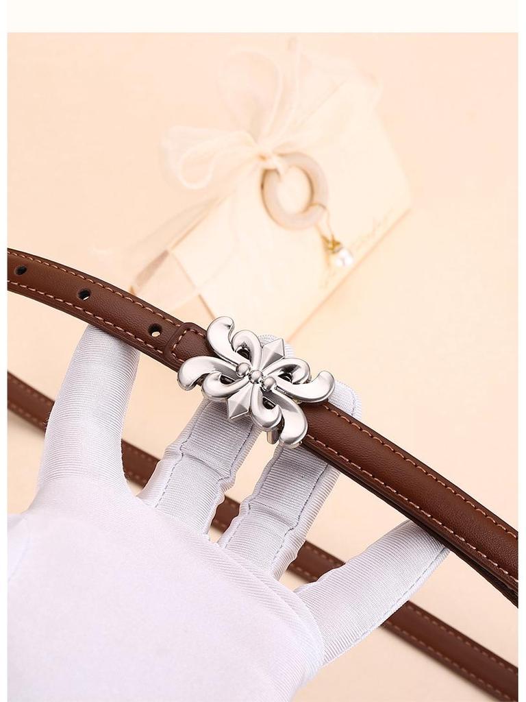 Vintage Women's Cowhide Leather Belt - Versatile Business and Casual Accessory