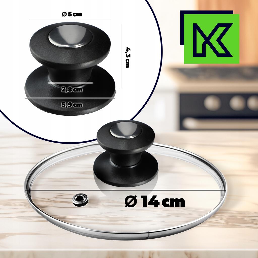 KADAX Pokrywka Szklana Pokrywa Garnka Patelni