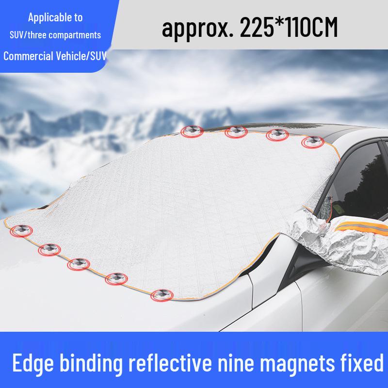 Magnetic Car Windshield Snow & Sun Shade Cover for Sedans, SUVs & Trucks