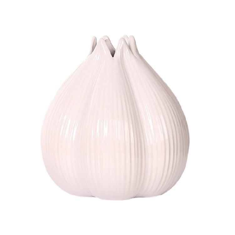 Effortlessly Clean Onion Shape Ceramic Pot Art Handcrafted for Modern Decors Unique Decorative Flower Pot белый