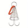 1pc Windproof Adjustable Anchor Pegs with Carabiner and Spring Buckle - Perfect for Camping and Outdoor Activities