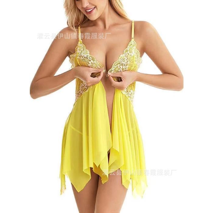 New models, popular lace mesh sex pajamas women's sex underwear pajamas summer