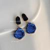 Blue Galaxy 925 Sterling Silver Earrings with 14K Gold Plating – Elegant, Fashionable, Versatile for Women