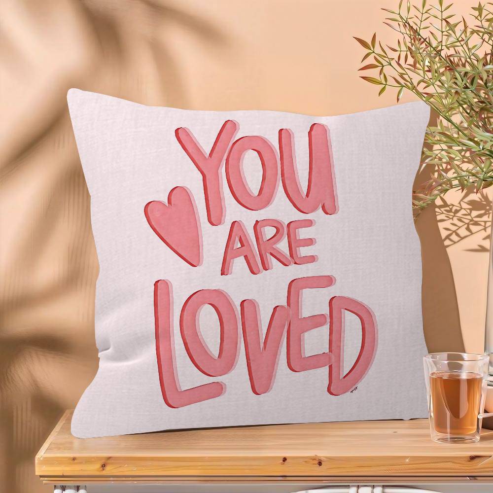 Nordic More Amor Por Favor Colorful Eclectic Pink Love Girls pillow cover sofa cushion cover home room decoration children gift
