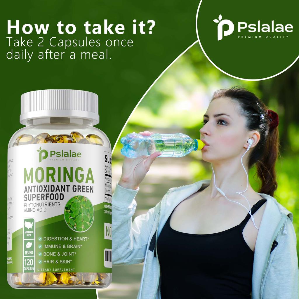 Pslalae - Moringa Seed Extract Capsules - Digestive and Immune System Health