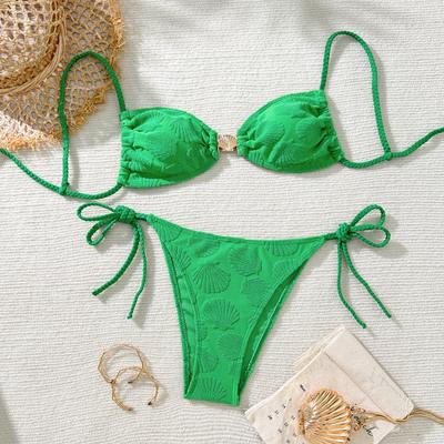 Ensemble de maillot de bain deux pièces tendance et sexy pour femme avec sac de cou