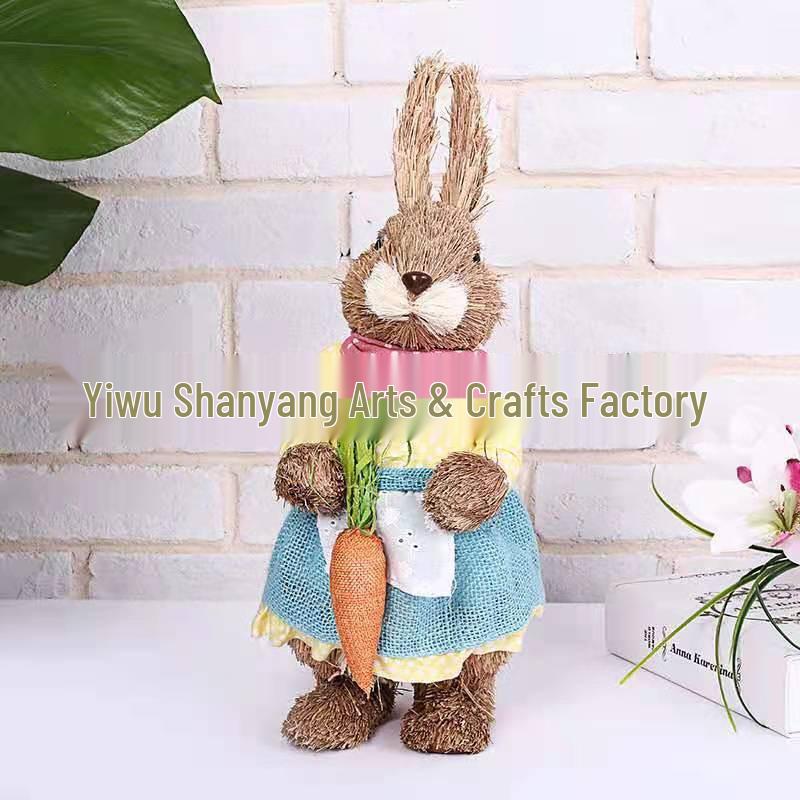 Easter Bunny Cattail Rabbit Ornaments - Home, Mall, and Garden Decor
