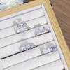 Zircon Moonstone Open Ring Irregular Love Snowflake Niche Light Luxury High-End Personality Ring