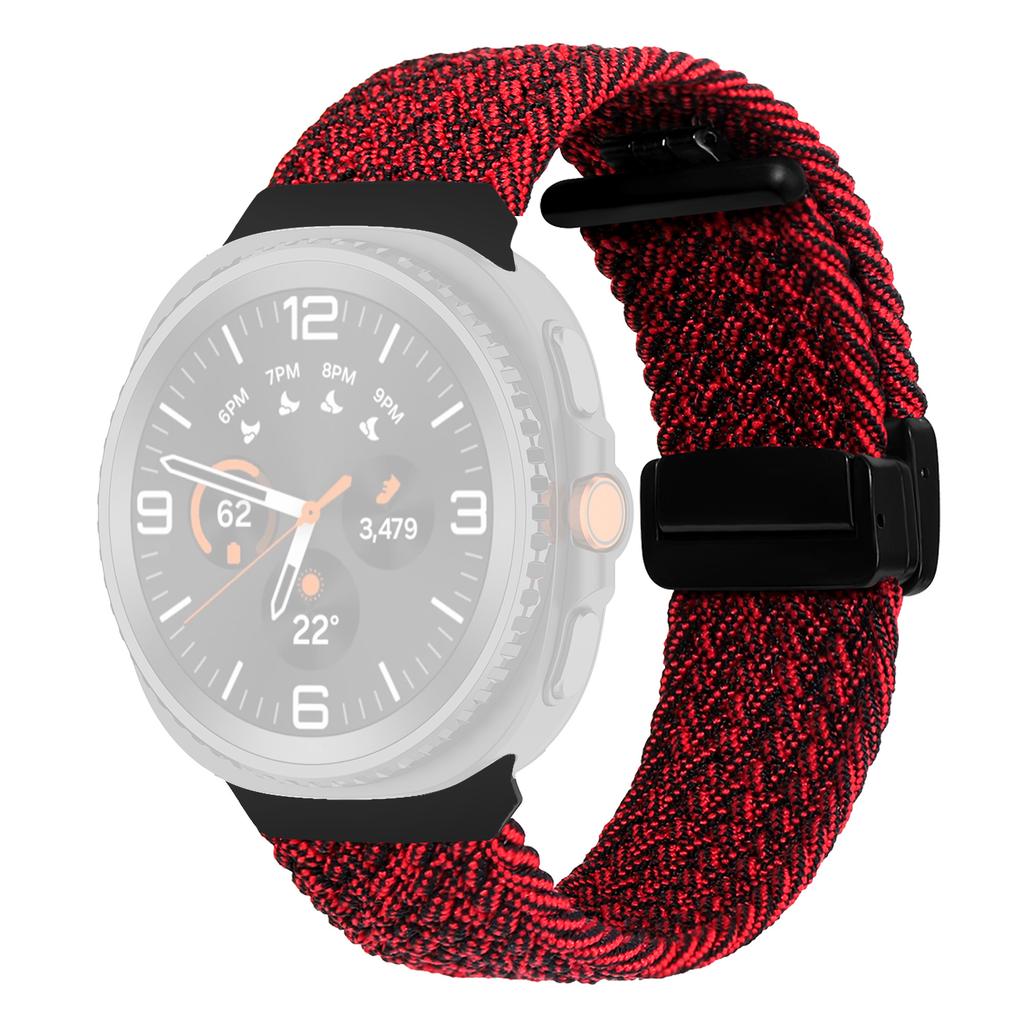 Nylon Braid Watch Strap for Samsung Galaxy Watch8 Classic 46mm/Watch8 44mm/40mm Magnetic Buckle Wrist Band