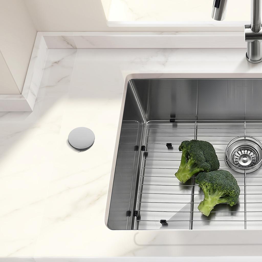 2Pcs Durable Stainless Steel Kitchen Sink Hole Cover Faucet Tap Hole Cover for Soap Dispenser Kitchen Accessories Standard Size