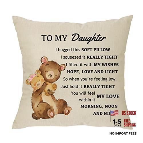 1pc XUNLIZXY To My Throw Pillow Cover Gift - Funny Pillow Cover for Daughter