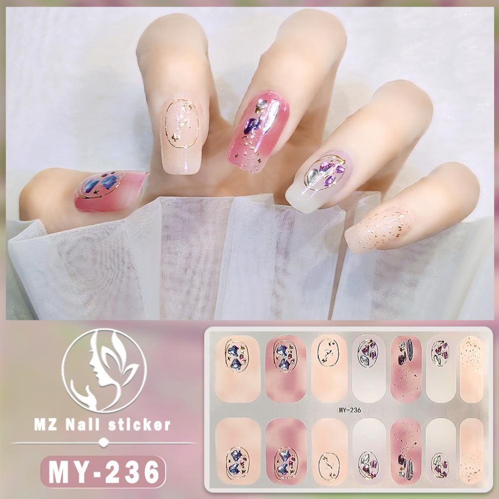 Three-dimensional Waterproof No-bake Gel Nail Polish Film Full Sticker European and American Sexy Nail Film Paper Nail Film Paper