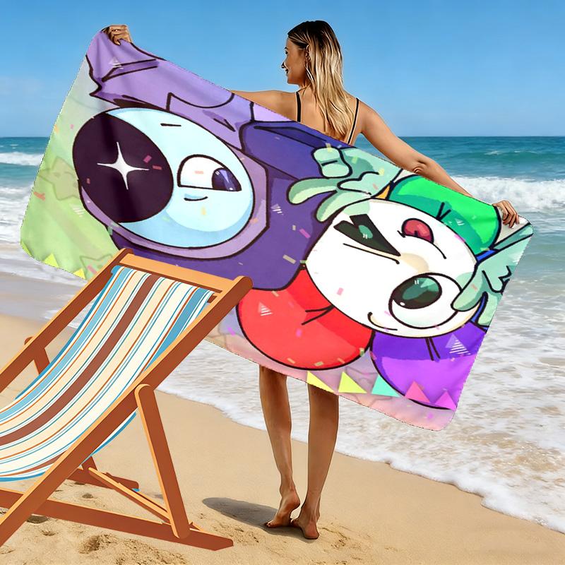 Dandy's World 2D Flat Print Beach Towel, Large Soft Quick Dry Towel for Beach Camping SwimmingZSTJ0915001